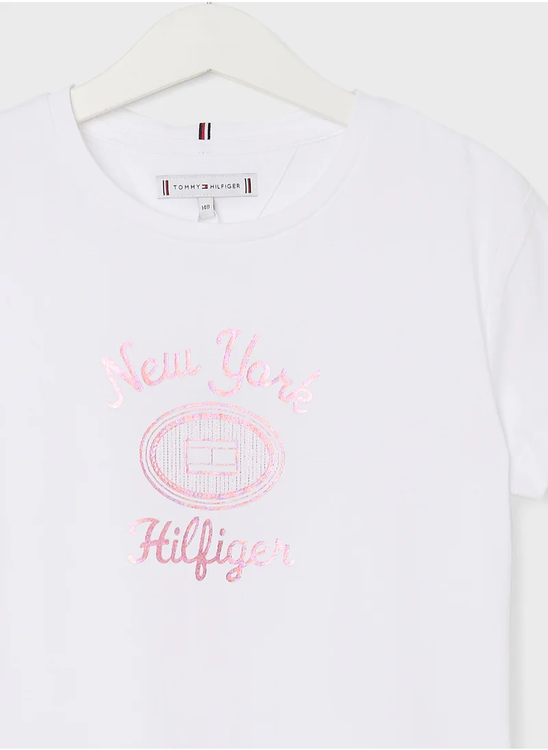 TOMMY HILFIGER HILFIGER NY FOIL REG TEE SS