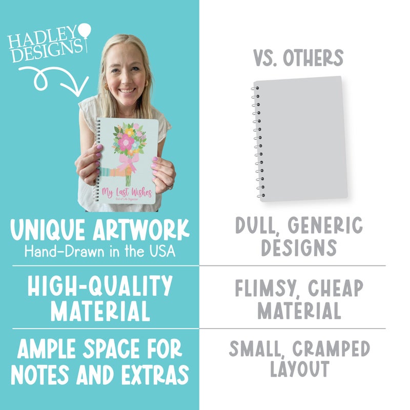 Hadley Designs End of Life Planner Organizer Binder - When I Die Book Planners, Death Book Planner Organizer, Death Planning Organizers, Emergency File Notebook, Funeral Planning Books, Designed in USA - Image 4