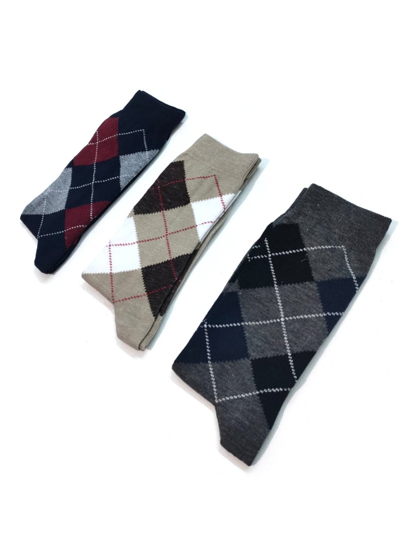 Generic Set of three cotton blend classic high quality men socks  - Image 1