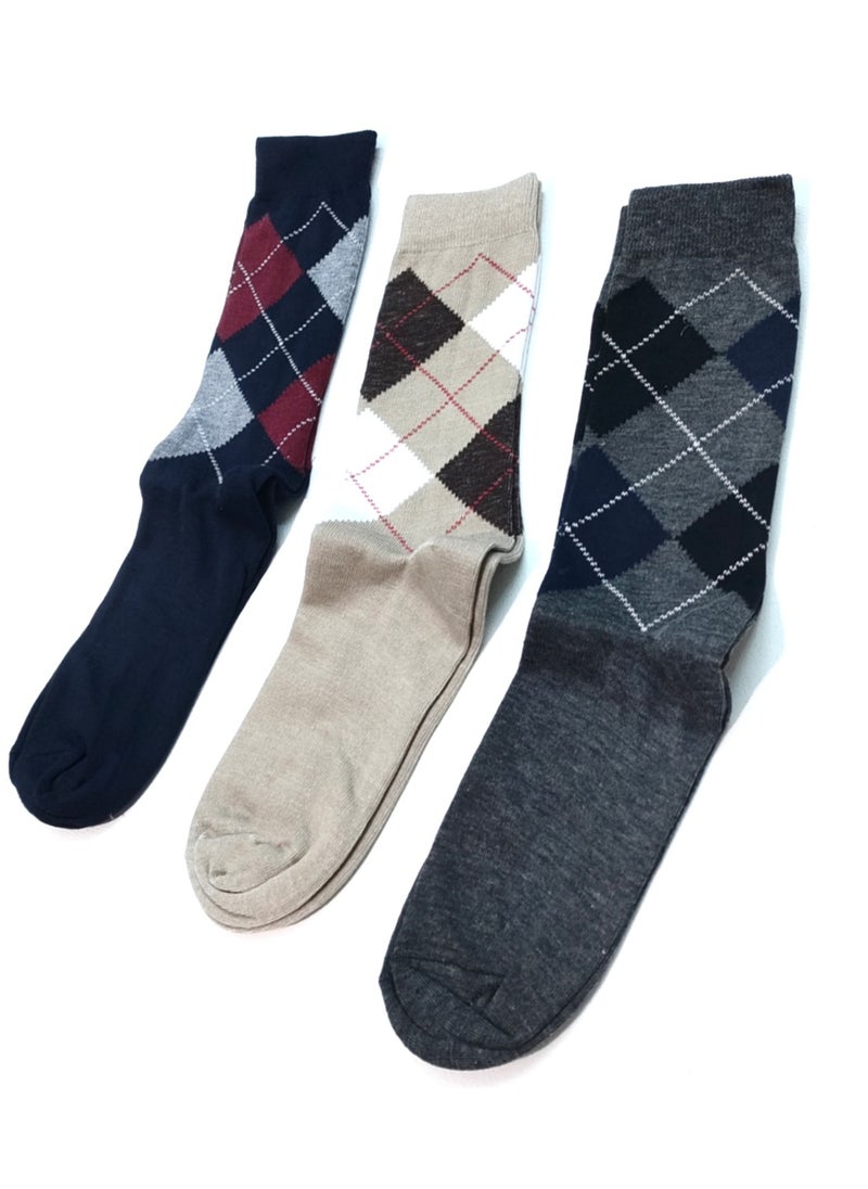 Generic Set of three cotton blend classic high quality men socks  - Image 2