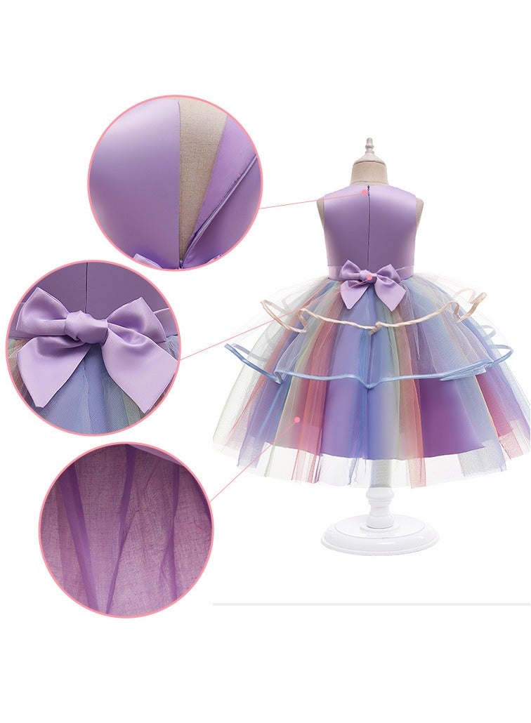 إسكدنيا Unicorn Princess Costume Birthday ant Party Dance Performance Tulle Fancy Dress Up Outfits