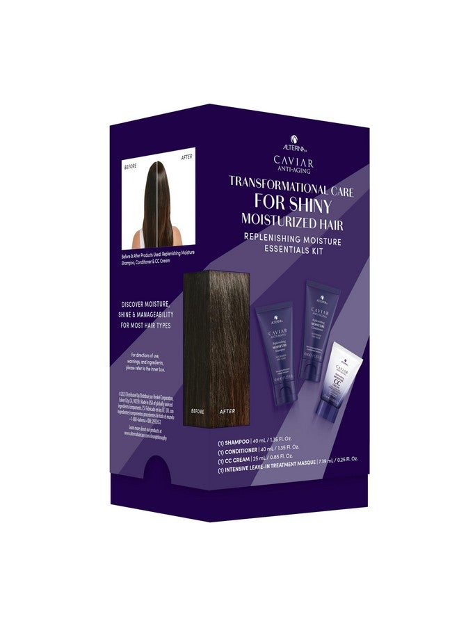 ألترنا مجموعة تجربة الكافيار المضادة للشيخوخة والرطوبة، شامبو وبلسم ليفين سي سي كريم للشعر الجاف والهش، يحمي ويعيد ويرطب، خالي من الكبريتات - Image 1