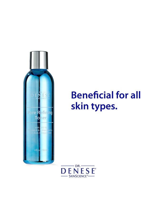 Dr. Denese Skinscience Pore Refining Toner Calming & Clarifying With Coq-10, Vitamins A&E, Witch Hazel, Retinol, Aloe, Rose Hip, Fruit Acids & Citrus Extracts - Alcohol-Free, Cruelty-Free - 8Oz - Image 5