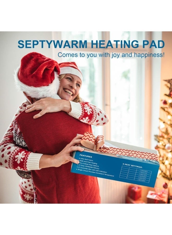 Electric Heating Pad for Back, Abdomen, Waist and Shoulders with Adjustable Heat Levels, Auto Shut-Off and Moist or Dry Heat, Large Size - Image 4