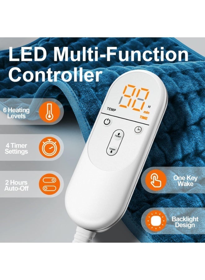 Electric Heating Pad for Back, Abdomen, Waist and Shoulders with Adjustable Heat Levels, Auto Shut-Off and Moist or Dry Heat, Large Size - Image 2