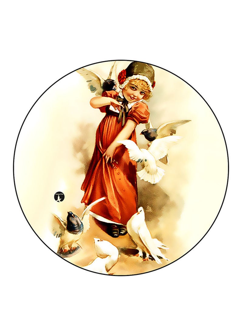 RKN Vintage Art Printed Large Pin Multicolour - Image 1