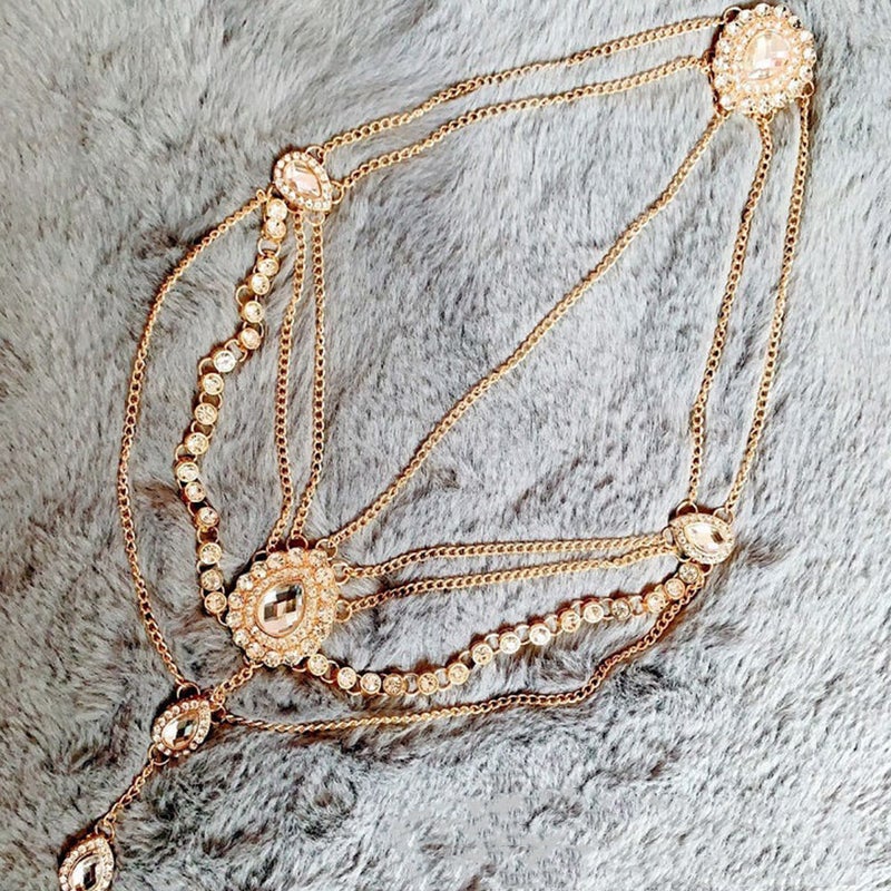 Ethnic Style Hair Women Headwear Tassel Headband Rhinestone Hair Accessory - Image 1