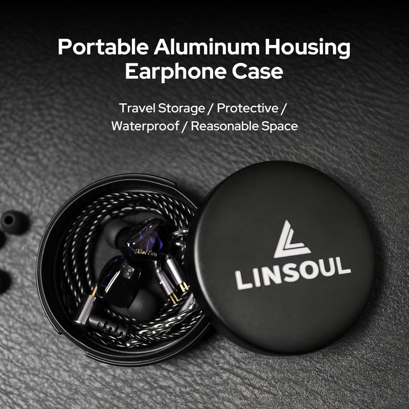 Linsoul Mini Portable Aluminum Storage Earphone Case, Water Resistant, Hard Protective Traval Carrying Case for KZ ZS10 PRO, Kiwi Ears Orchestra lite/Singolo/Cadenza, Simgot EA500LM, Tangzu Wan'er - Image 5