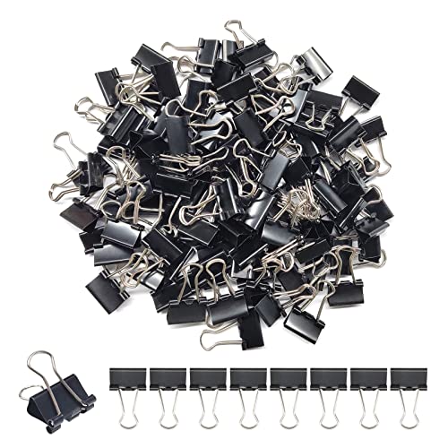Ykimok 240Pcs Mini Binder Clips, 5/8 inch(15mm), Paper Clamps Small Size for Office Supplies, Black - Image 2