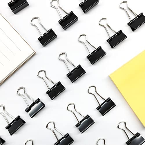 Ykimok 240Pcs Mini Binder Clips, 5/8 inch(15mm), Paper Clamps Small Size for Office Supplies, Black - Image 4