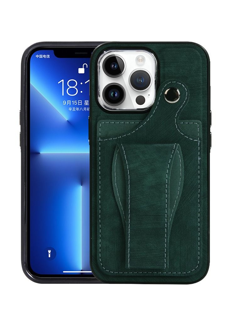 Suteni Back Cover Card Slots Leather Phone Case for iPhone