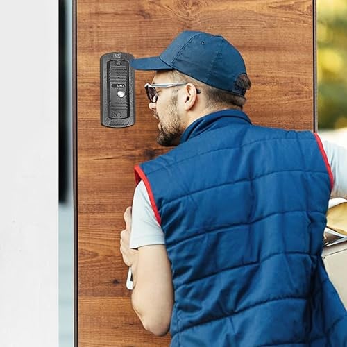 MX Video Door Phone System with 7" TFT LCD Monitor, Weatherproof Metal Doorbell Camera, Night Vision & Two-Way Audio, Wired Video Door Intercom for Home, Apartments, Villas & Office Entry - Image 3