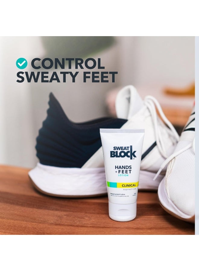SweatBlock Antiperspirant Lotion for Sweaty Hands & Feet, Anti Sweat Lotion Hyperhidrosis Treatment for Hand and Foot Sweat Prevention 2-Pack - Image 3
