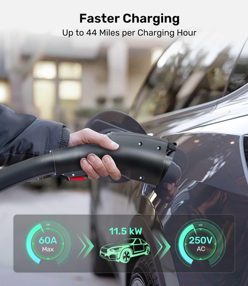 Zanch Tesla to J1772 Charging Adapter - Max 60Amp & 250V, Compatible with All J1772 EVs - Image 3