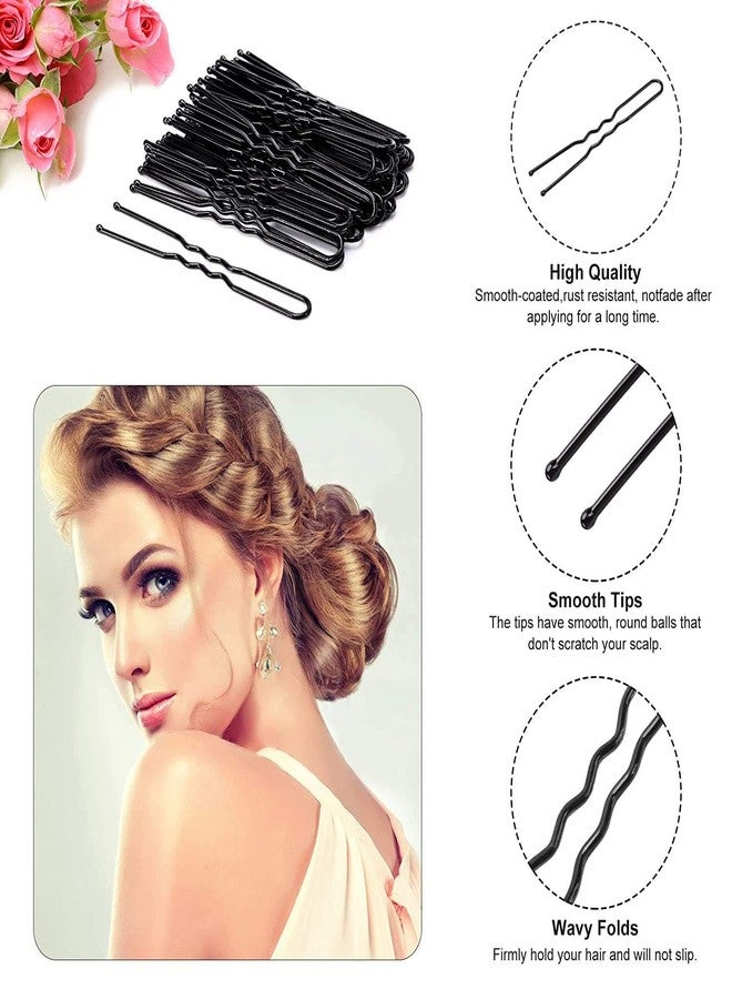 DHANABAPA Pack of 100 Pcs Black U Hair Pins (7 Cm) Strong Grip U Pins For Women & Girls, Non-slip Metal Hair Clip For Bridal & Daily Use, Hairstyle, Bridal brooch, Hair Accessories. - Image 5