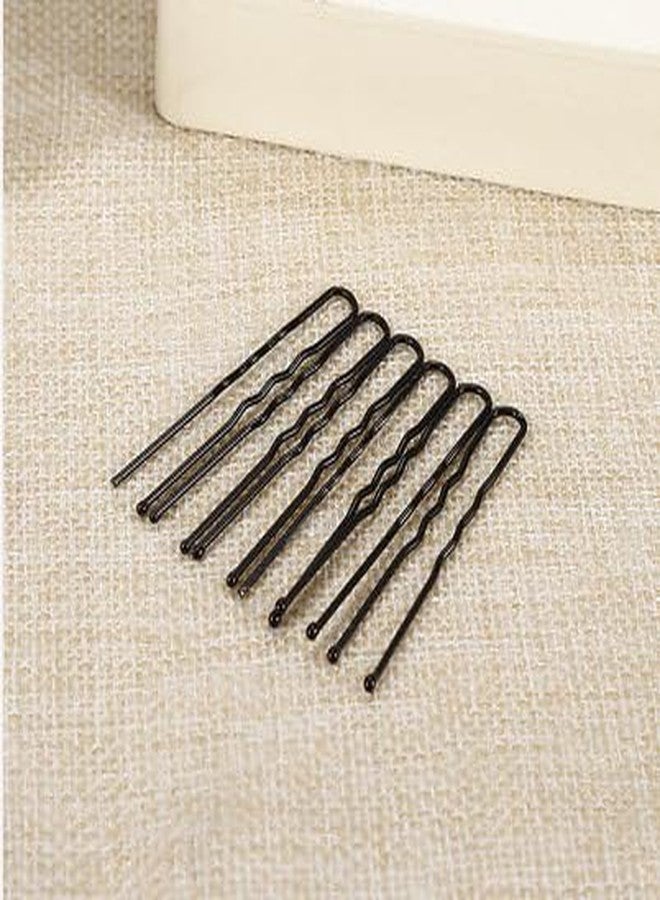 DHANABAPA Pack of 100 Pcs Black U Hair Pins (7 Cm) Strong Grip U Pins For Women & Girls, Non-slip Metal Hair Clip For Bridal & Daily Use, Hairstyle, Bridal brooch, Hair Accessories. - Image 2