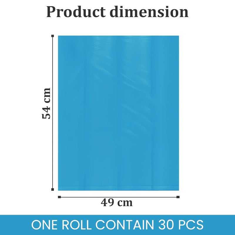 Kuber Industries 19x21 IN Blue Medium Garbage Bags for Dustbin 90 Bags (3 Rolls) | Odour Free Wet and Dry Waste Trash Bags | Dustbin Bags Medium Size for Home, Office, Hotels, Hospitals - Image 3