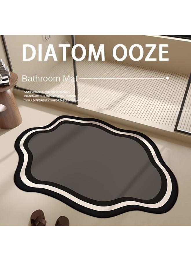 Bluejw Special-shaped Irregular Bathroom Floor Mat Simple Solid Color Entrance Door Mat Water Absorbent Quick-drying Dirty Resistant Entrance Door Mat  - Image 1