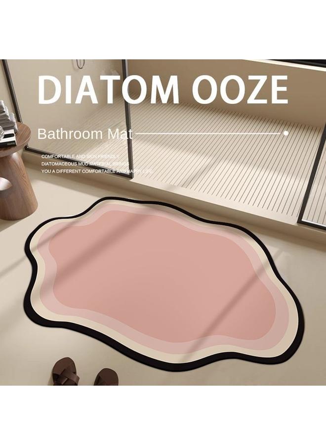 Bluejw Special-shaped Irregular Bathroom Floor Mat Simple Solid Color Entrance Door Mat Water Absorbent Quick-drying Dirty Resistant Entrance Door Mat  - Image 2