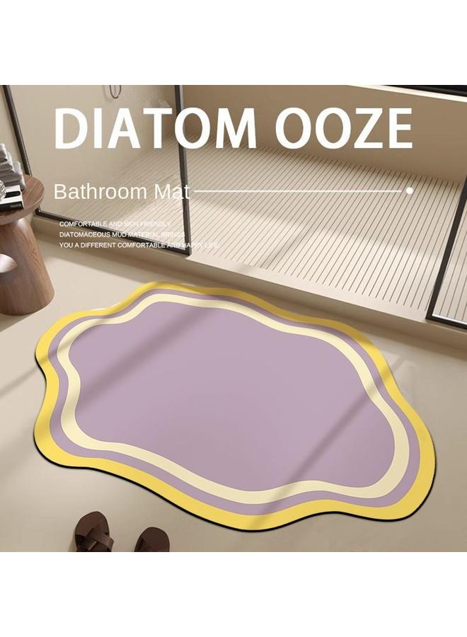 Bluejw Special-shaped Irregular Bathroom Floor Mat Simple Solid Color Entrance Door Mat Water Absorbent Quick-drying Dirty Resistant Entrance Door Mat  - Image 4