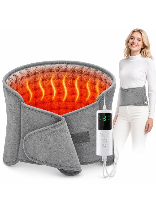 Celeritek Electric Heating Pad Waist Heating Belt Wrap, 9-Temperature, 4 Timer Settings, Adjustable & Extra-Long, Machine Washable, for Back, Abdomen, Shoulder, Knee - Image 1