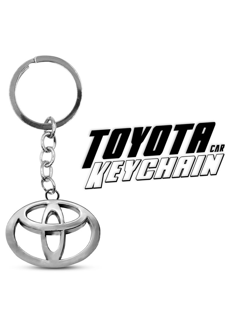 TOYOTA - Premium Quality Toyota Logo Metal Car Keychain , Toyota Logo Keychain Key Ring For Car - Image 1