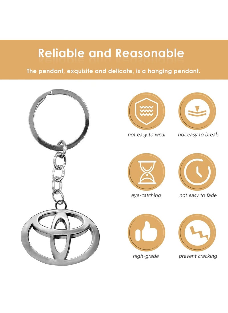 TOYOTA - Premium Quality Toyota Logo Metal Car Keychain , Toyota Logo Keychain Key Ring For Car - Image 1