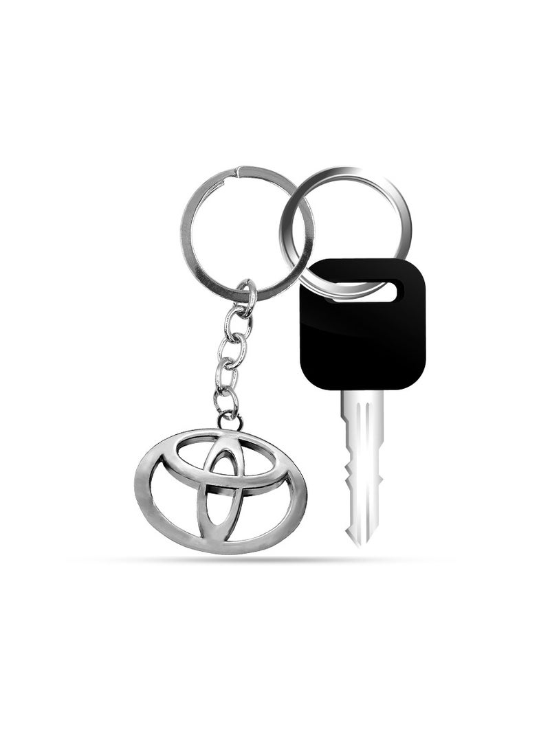 TOYOTA - Premium Quality Toyota Logo Metal Car Keychain , Toyota Logo Keychain Key Ring For Car - Image 1