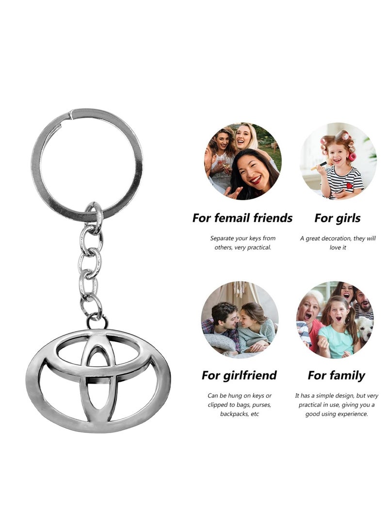 TOYOTA - Premium Quality Toyota Logo Metal Car Keychain , Toyota Logo Keychain Key Ring For Car - Image 1