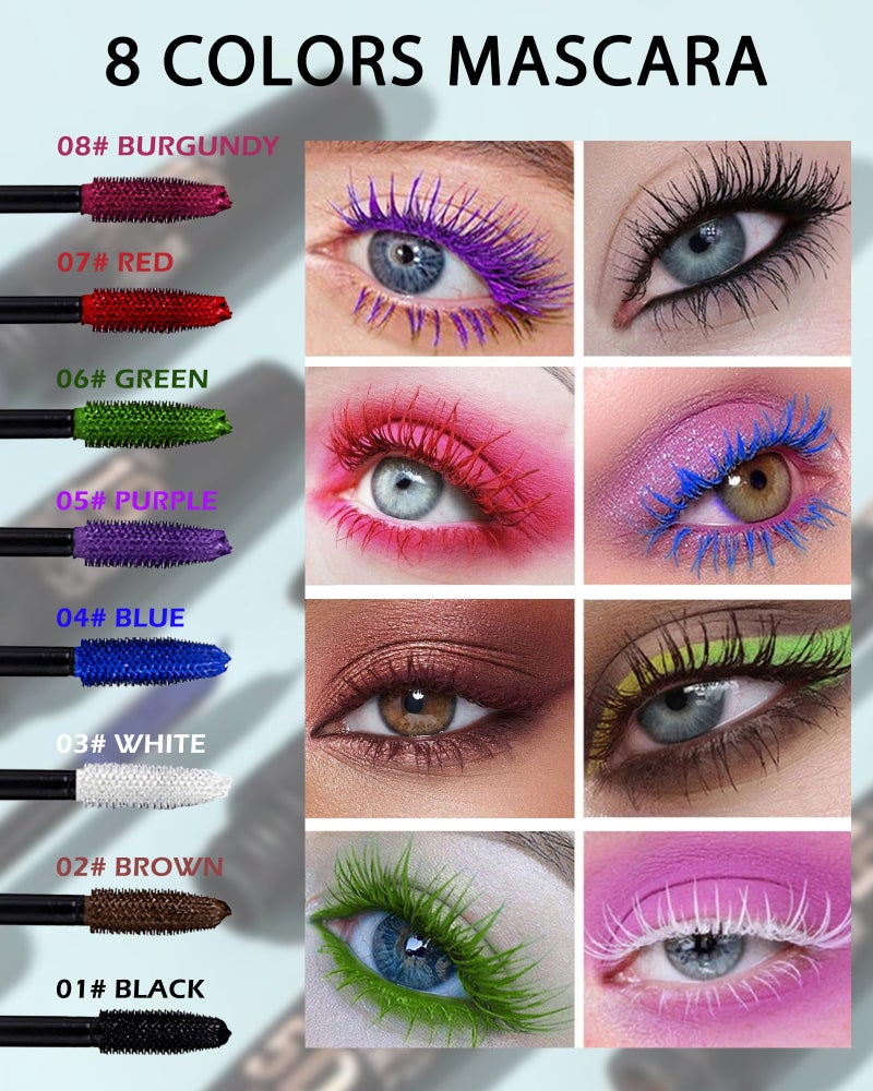 Lestpola Black Waterproof Mascara for Eyelash, 5D Silk Fiber Lashes Extension Colored Tube Mascaras with Eyelash Brush, Long Lasting Curling Mascara Volume and Length, Eye Makeup Gift for Women - Image 3