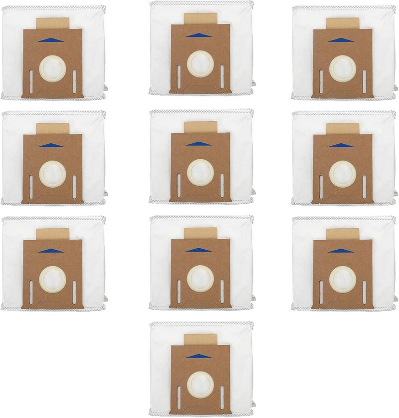 PIGUOAT 10 Pack T8 Bags Fit for Ecovacs DEEBOT OZMO T8 AIVI T8 Max and T8 Series/N8 Pro Plus/ N8 Pro/N10 Plus Robot Vacuum, Fit for Yeedi Vacuum