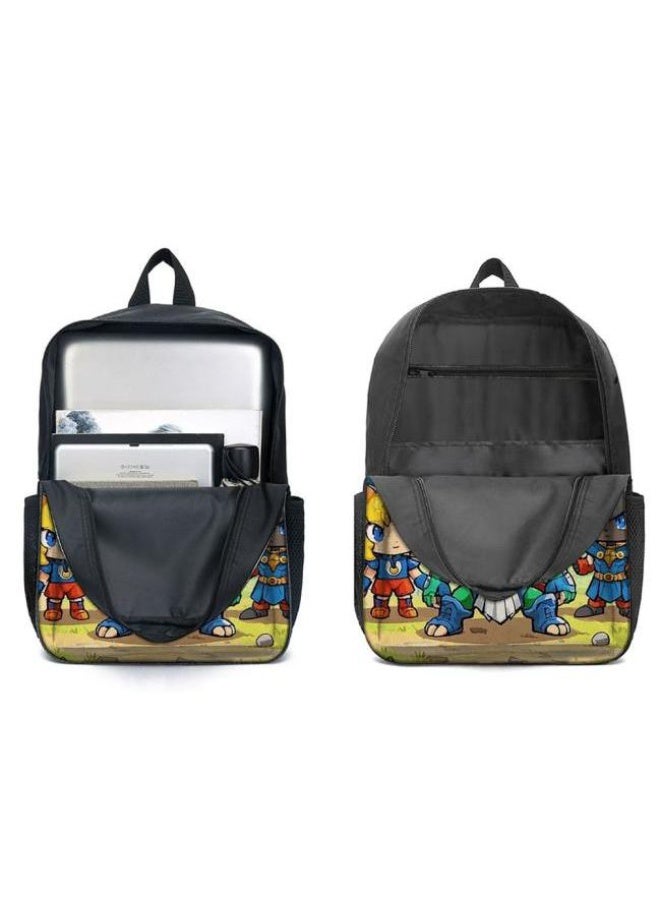 Cartoon three-piece schoolbag with zipper - 454  - Image 4