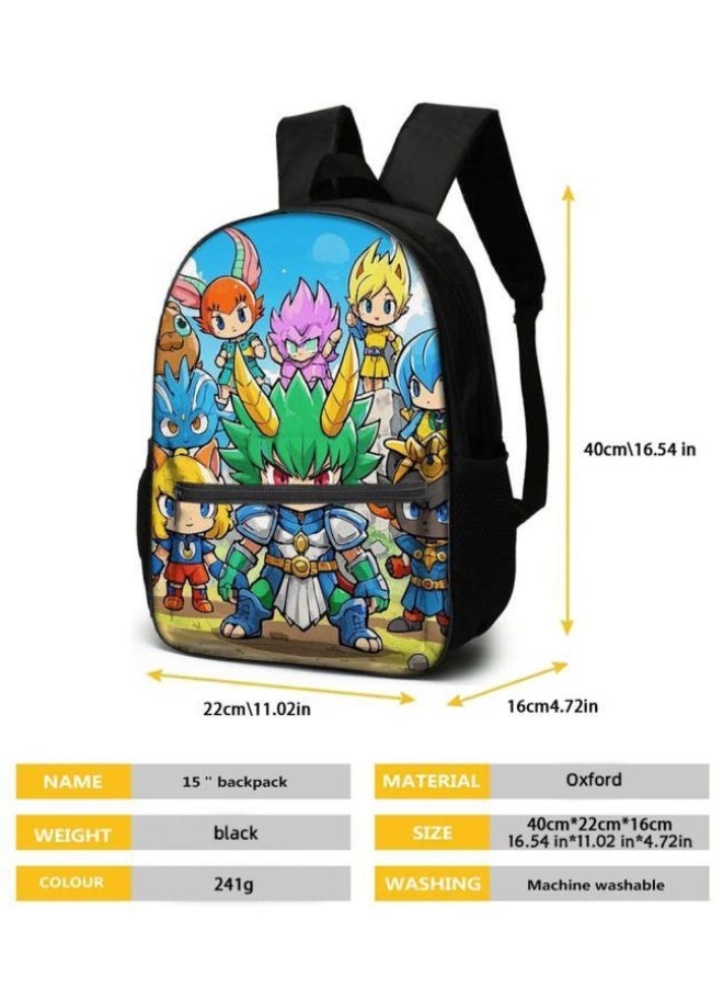 Cartoon three-piece schoolbag with zipper - 454  - Image 5