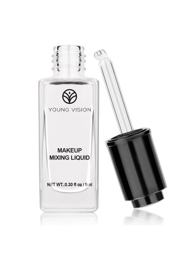 YOUNG VISION Makeup Mixing Liquid, Eyeshadow/Foundation Mixing Medium Makeup, Eyeliner Sealer, Pigment Enhancer, Durability Waterproof Transparent Make up Fixer Liquid Drops, 9ml/0.3 fl oz - Image 1