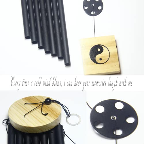 Lilone 7 Black Color Pipes Wind Chimes for Home Decor (Made in India) | 24 Inch Long JB799B - Image 4