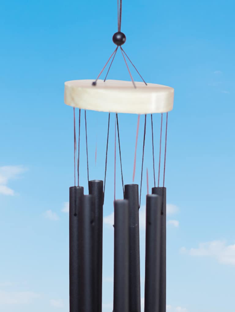 Lilone 7 Black Color Pipes Wind Chimes for Home Decor (Made in India) | 24 Inch Long JB799B - Image 3