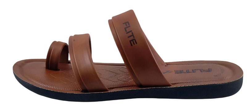 FLITE Men's PUG-183 Brown Slip-On Slippers | Soft Footbed | Comfortable Casual Chappal for Men | Lightweight and Durable Sole (Brown, UK Footwear Size System, Adult, Women, Numeric, Medium, 7) - Image 3