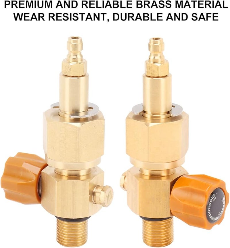 Brass CO2 Refill Adapter Valve High Pressure 5 8 18 UNF For Inflatable Bottles - Image 3