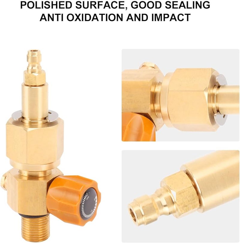 Brass CO2 Refill Adapter Valve High Pressure 5 8 18 UNF For Inflatable Bottles - Image 4