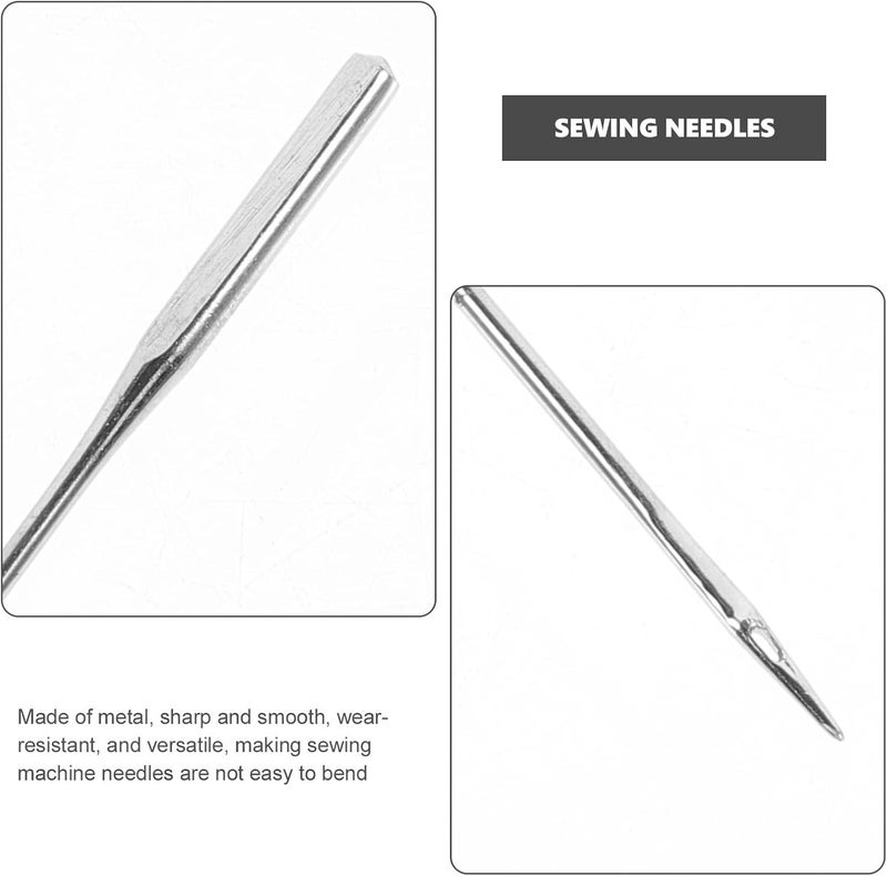 Gogogmee 10pcs Household Metal Sewing Machine Needles Silver Multi-Function Portable Stitching Needles for DIY Sewing and Crafting Accessories - Image 2