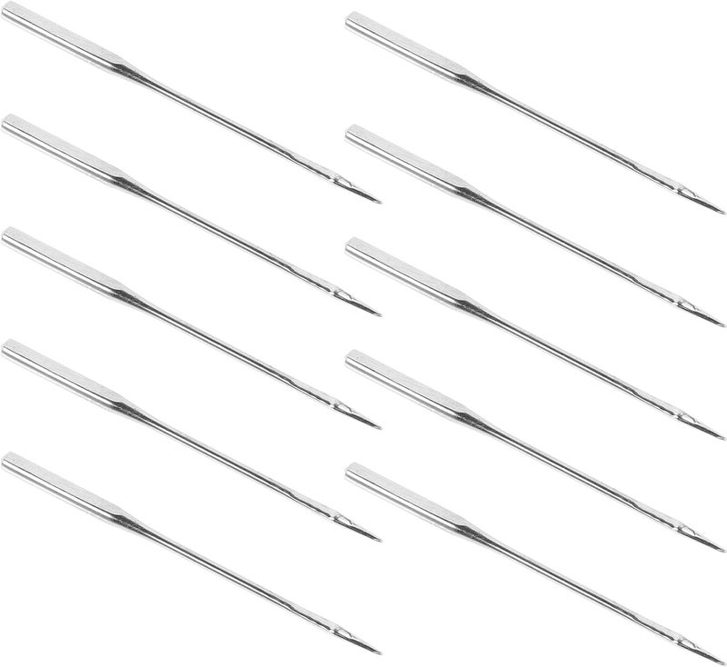 Gogogmee 10pcs Household Metal Sewing Machine Needles Silver Multi-Function Portable Stitching Needles for DIY Sewing and Crafting Accessories - Image 1