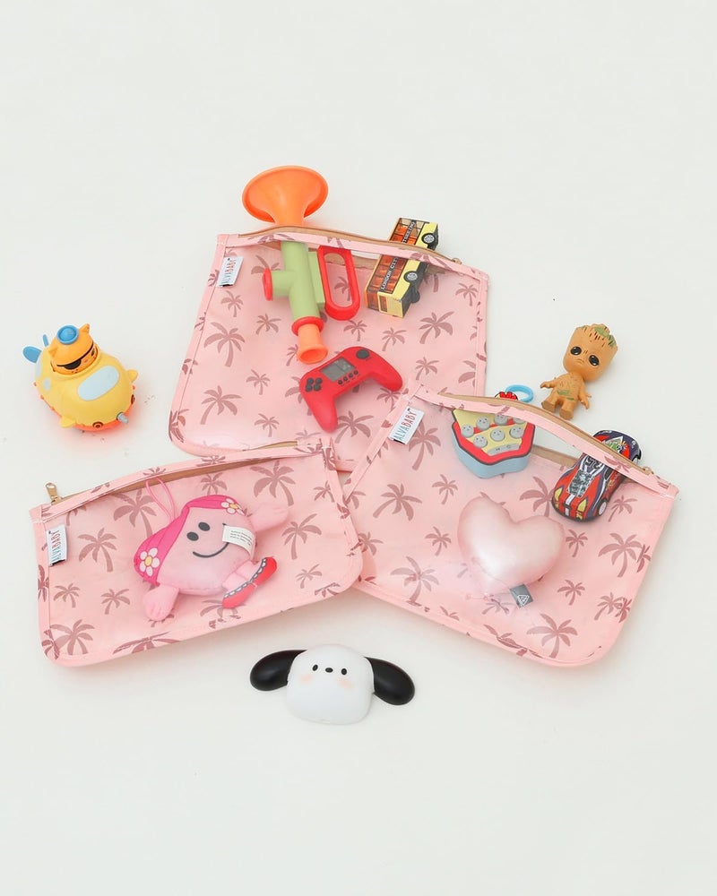 ALVA 3pcs Mess-Proof Travel Toilety Bag,Clear Cosmetic & Diaper Organizer with Front Pouch 3LT02 - Image 5