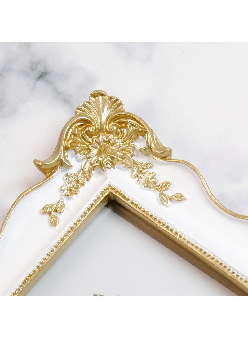 خمر صورة الإطار تقليم العتيقة المزخرفة الراتنج إطار الصورة مع الحامل وهوك لمنضدية جدار الفن ديكور عرض المنزل المكتب الأبيض، ديكور العيدتُترجم إلى "الأكثر مبيعًا في السعودية - Image 2