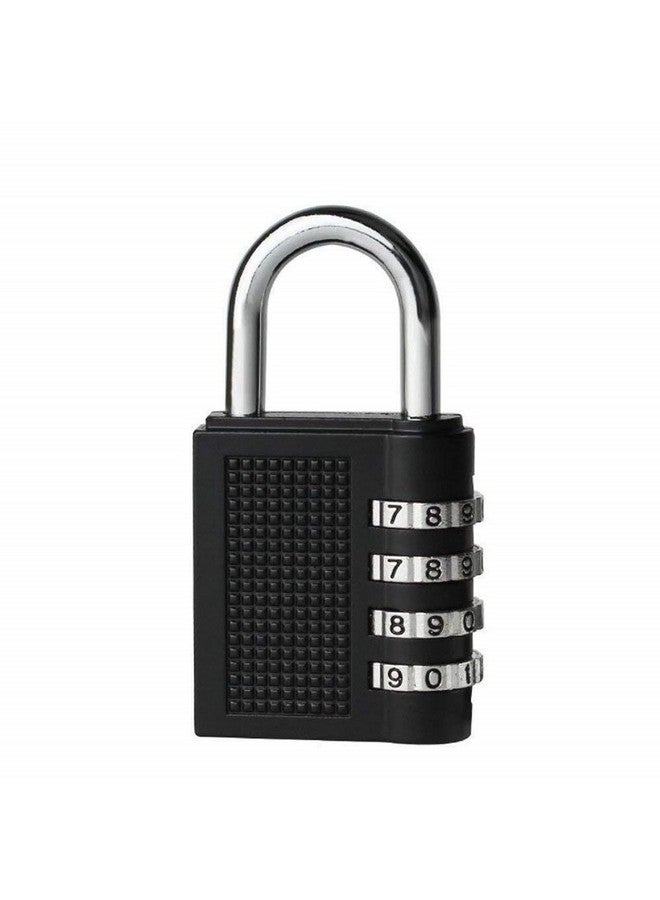 PUTHAK UNEQUETREND 1 Pack Combination Lock 4 Digit Locker Lock Outdoor Waterproof Padlock for School Gym Locker, Sports Locker, Fence, Toolbox, Gate, Case, Hasp Storage (Black) - Image 1