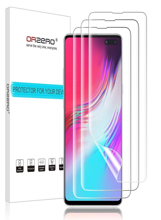 Orzero (3 Pack) Compatible for Samsung Galaxy S10 5G 6.7 inch Soft TPU Screen Protector, Premium Quality Edge to Edge (Full Coverage) Screen Protector, Anti-Scratch Bubble-Free - Image 1