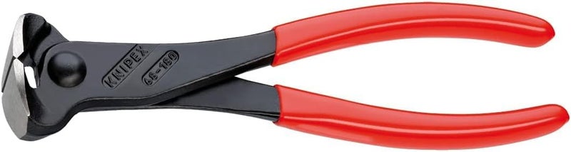 KNIPEX كنيبيكس 68 01 180 قاطع أسلاك نهائي - 180 مم، أسود مطلي بالأترامنت مع مقبض مطلي بالبلاستيك - Image 1
