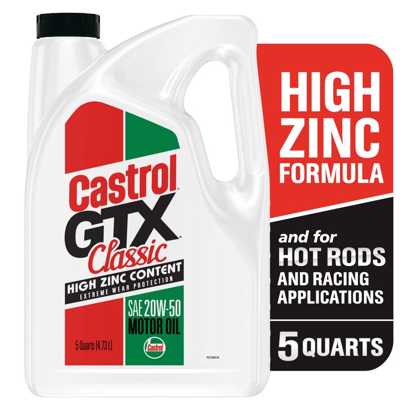Castrol GTX Classic 20W50 Conventional Motor Oil 5 Quarts