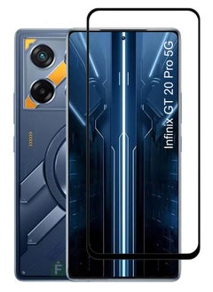 Infinix GT 20 Pro 5G - Tempered Glass Screen Protector - Delicate Touch , Higher Transparency , Easy to Install ,Anti-scratch and Bubble-free Screen Protector - Black