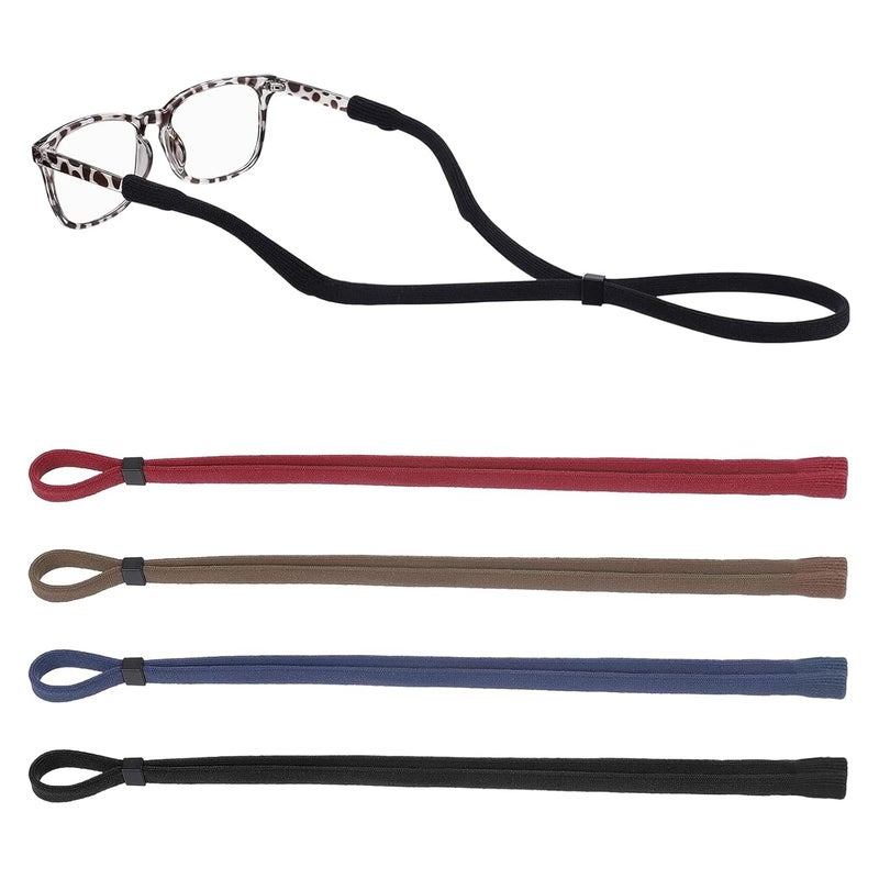 AEC حزام نظارات قابل للتعديل مع قبضة ناعمة - حبل حامل للرقبة بدون ذيل نظيف للنظارات الشمسية، والنظارات الطبية، ونظارات القراءة | حزام مرن مضاد للانزلاق لحفظ النظارات للرجال والنساء والأطفال - Image 5