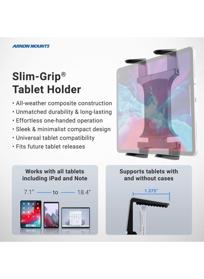 Arkon Mounts Heavy Duty Multi-Angle Tablet Suction Mount with 8 inch Arm for iPad Air iPad Pro iPad - Image 5